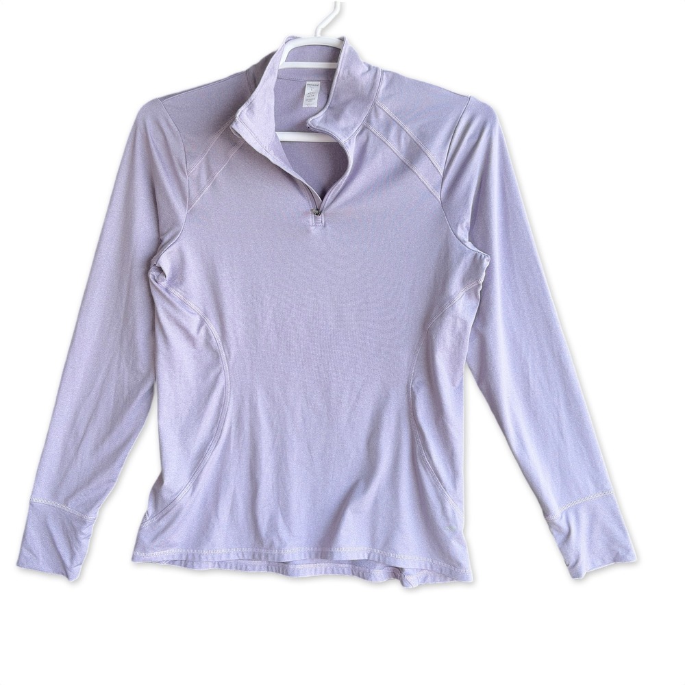 Marika Quarter Zip Pullover Women‎ Large Purple Long Sleeve Activewear Top